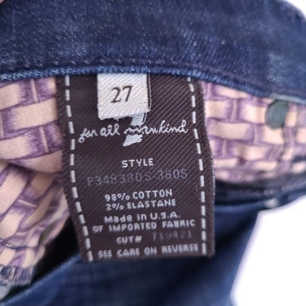 7 For All Mankind Dojo Gaucho Y2K Low Rise Jeans Size 27 - Picture 5 of 6